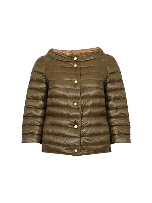 Piumino reversibile con maniche a 3/4 Cammello/Militare Herno | PI0769D 12017Z2177